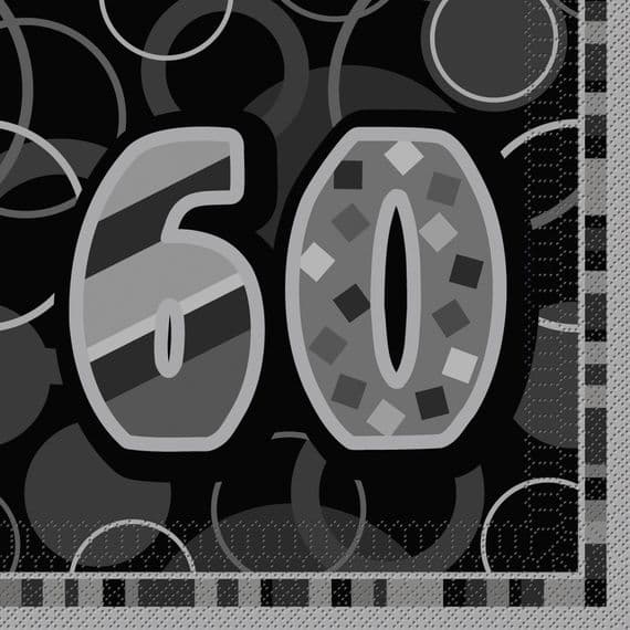 Glitz Black Party Napkins