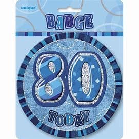 Glitz Blue Jumbo Prismatic Birthday Badge