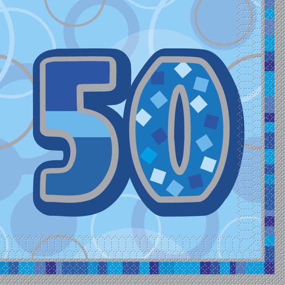 Glitz Party Blue Napkins