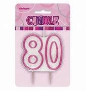 Glitz Pink Number Pick Candle