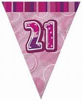 Glitz Pink Party Flag Bunting