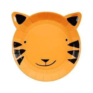 Go Wild Party Shaped Tiger Plates