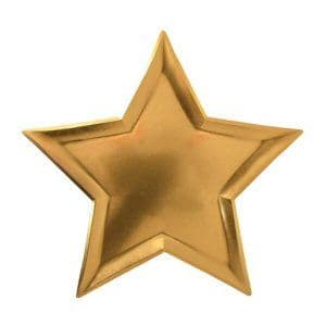 Gold Foil Star Paper Plates