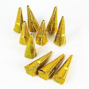 Gold Holographic Cone Party Poppers