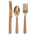 Gold Plastic Cutlery