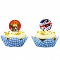 Great British Street Party Cup Cake Cases With Toppers