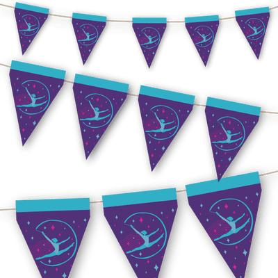 Gymnastics Party Flag Bunting
