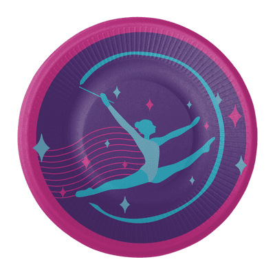 Gymnastics Party Plates 18cm