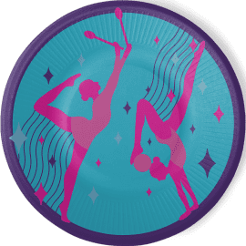 Gymnastics Party Plates 23cm