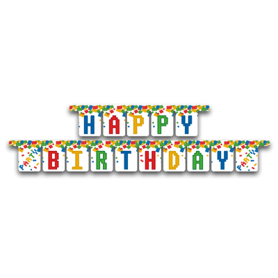 HAPPY BIRTHDAY GARLAND BLOCK PARTY