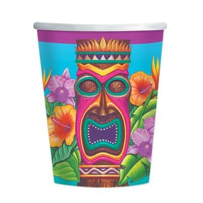 Hawaiian Luau Tiki Island Party Cups