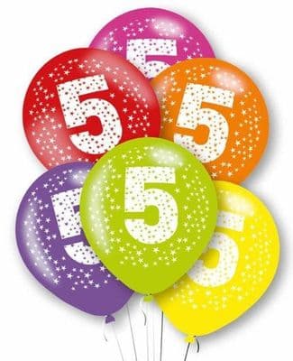 Helium Quality Happy Birthday and Age Latex Balloons
