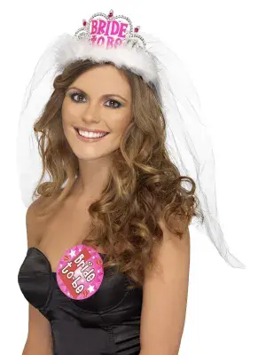 Hen Night Bride to be Tiara with veil