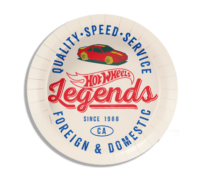 Hot Wheels Vintage Legends Paper Plates