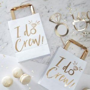 I Do Crew Gold Foiled Party Bags