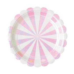Iridescent Fan Stripe Plates 18cm