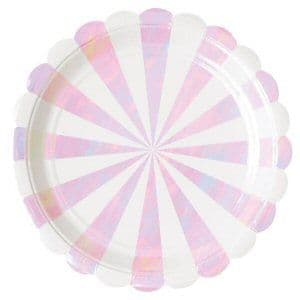 Iridescent Fan Stripe Plates 23cm