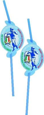 Italian Passion Rugby Party Straws