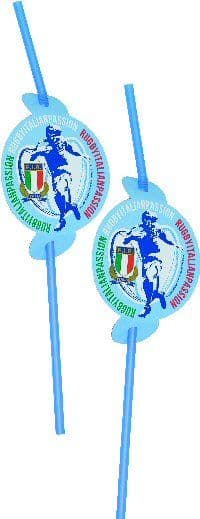 Italian Passion Rugby Party Straws