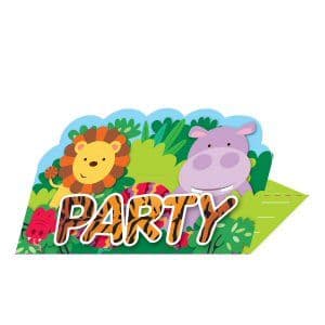 Jungle Friends Stand up Invitations