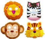 Jungle safari party masks