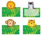 Jungle safari party place cards,
