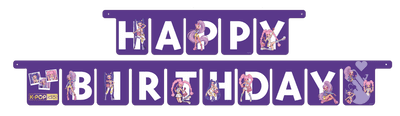 K-Pop Party Happy Birthday Banner