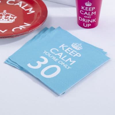 Keep Calm 30th Party Napkins