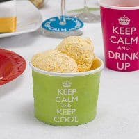 Keep Calm And Keep Cool Party Ice Cream Tubs