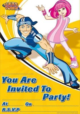 Lazytown Party Invitation Pad