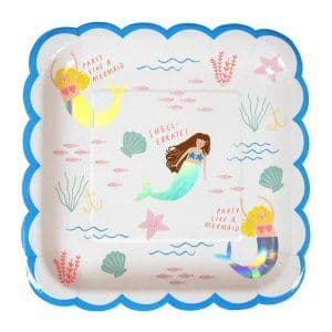 Mermaid Square Paper Plates