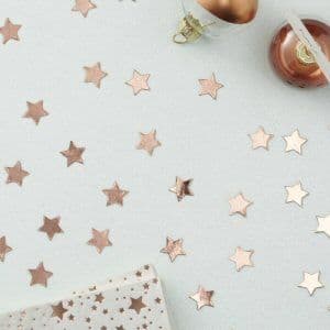 Metallic Star Rose Gold Star Shaped Confetti