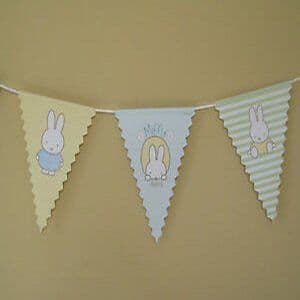 Miffy Baby Card Party Bunting Miffy Baby Card Party Bunting