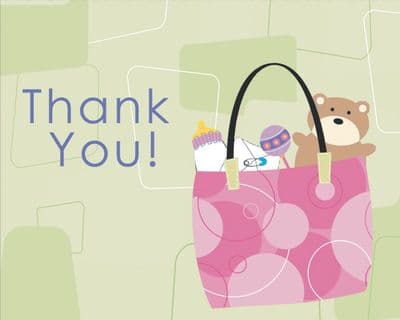 Mod Moms Baby Shower Party Thank You Cards