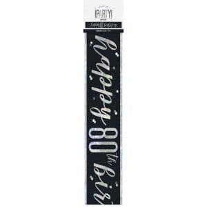 New Glitz Black Birthday Banner