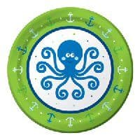 Ocean Preppy Boy Octopus Party Plates