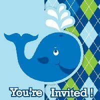 Ocean Preppy Boy Party Birthday Invitations