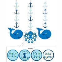 Ocean Preppy Boy Party Hanging Decorations