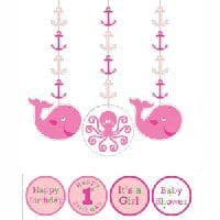Ocean Preppy Girl Party Hanging Decorations