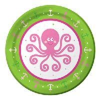 Ocean Preppy Girl Party Plates