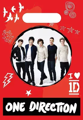 One Direction Plastic Party Loot Bags