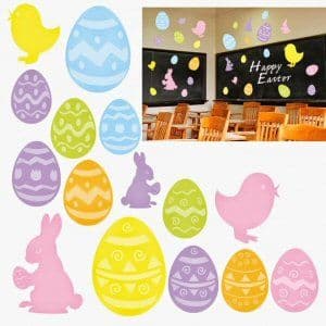 Pack of 30 Cardboard Easter Cutout Decorations