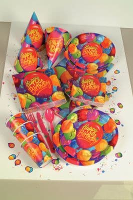 Painted Balloons Party Plates