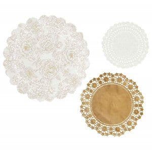 Party Porcelain Gold Doilies