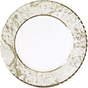Party Porcelain Gold Large Paper Plates