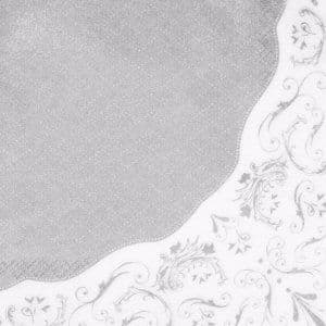 Party Porcelain Silver Paper Napkins