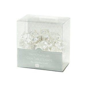 Party Porcelain Silver White Gem Table Lights