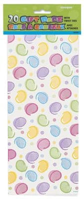 Pastel swirls cello bags