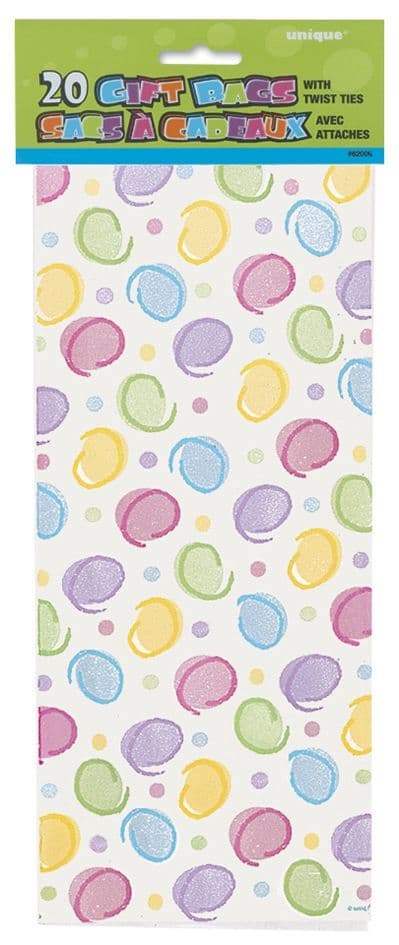 Pastel swirls cello bags