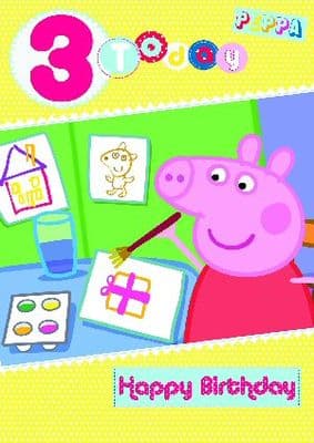 Peppa Pig Age 3 Card and Envelope